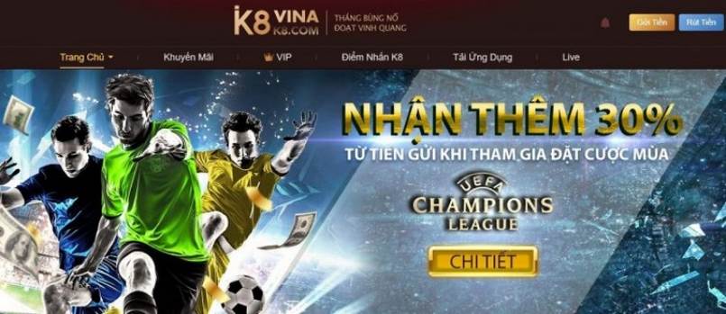 K8 sở hữu rất nhiều tựa cá cược hấp dẫn