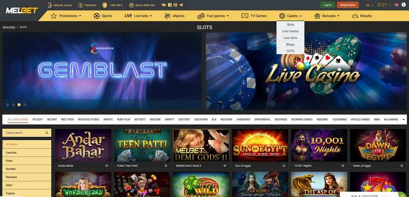 Live casino online siêu hay của nhà cái đông người tham gia Melbet