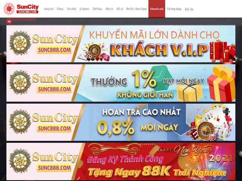 Ưu đãi siêu thú vị tại nhà cái online uy tín Suncity