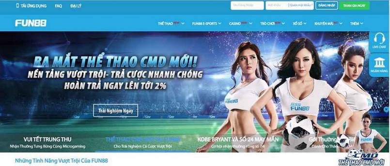 Cá cược thể thao bóng đá cực kỳ lôi cuốn của Fun88