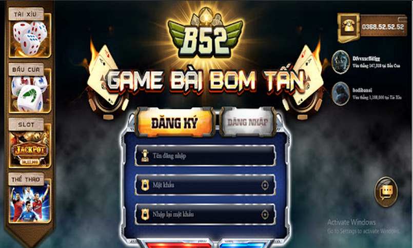 Review B52 về các sản phẩm game được cung cấp