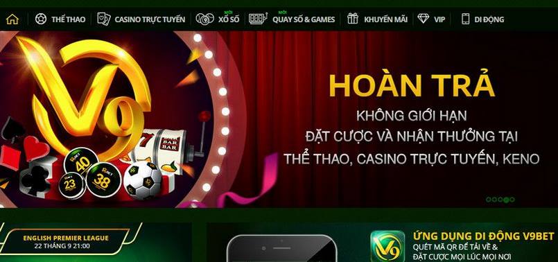 Giao diện V9bet trực quan