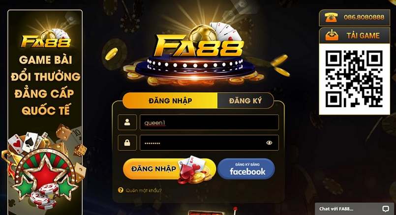 Đăng ký tài khoản tại game bài xì tố FA88 